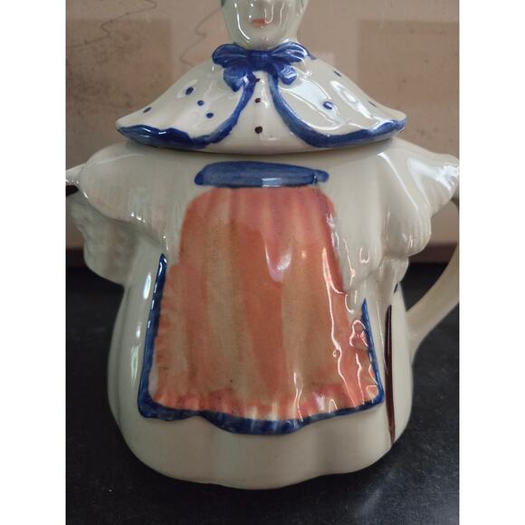 Shawnee Pottery Granny Ann Teapot USA 8" Hand-Painted Vintage Kitchenware - Picture 3 of 10